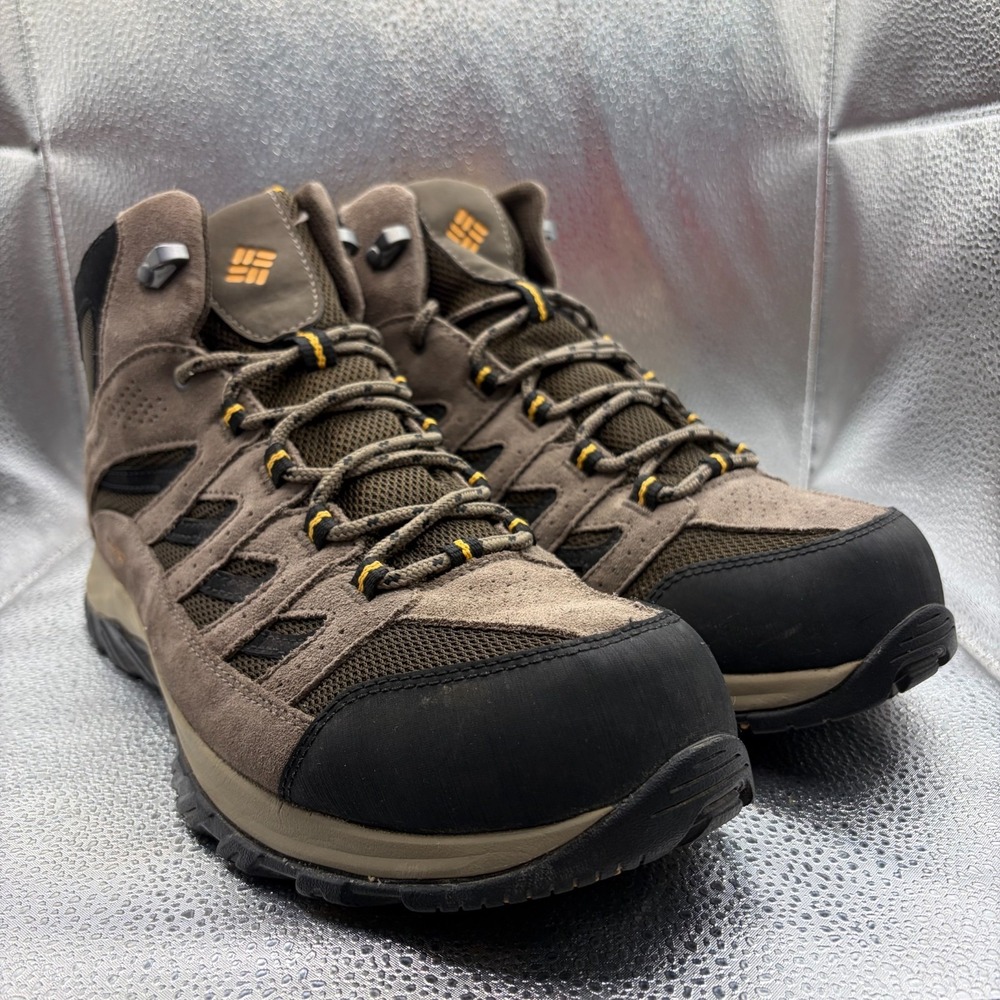Size 12 Columbia Crestwood Brown Mid Mens Waterproof Hiking‎ Boots BM5371-231